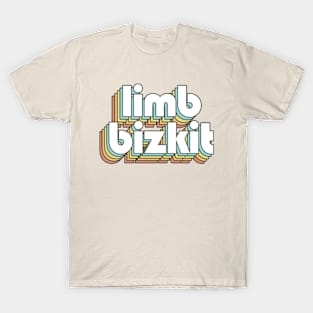 Limb Bizkit - Retro Rainbow Typography Faded Style T-Shirt